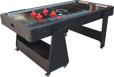 TopTable Airhockey | Twist 2-1 Max Mobile| 7 ft | Grijs-Zwart