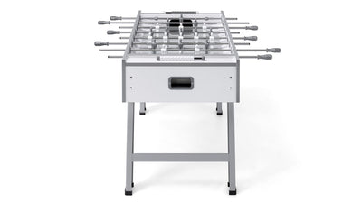 FAS Charme witte voetbaltafel met roestvrijstalen accenten, voorkant