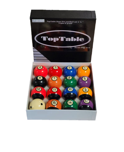 Pool ballen | Top Table | Super A-Grade Zwart | 57,2mm