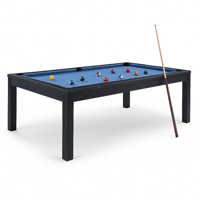 Lexor Pooltafel | Dinner Design | Zwart-Eik